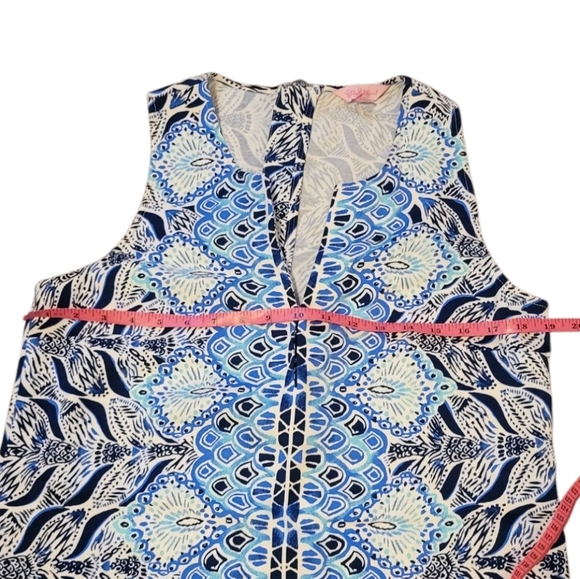 Lilly Pulitzer Kelby Stretch Shift Dress Women's Size 10 Blue Resortwear Summer - Picture 6 of 11